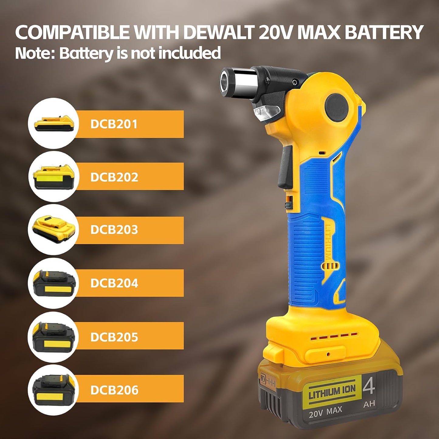 Palm Nailer Compatible with Dewalt 20V MAX Battery(NO Battery) Auto Hammer with Magnetic Collet Brushless 14000 RPM.0-90°Adjustable.Power Framing Nailer for Joist Hangers.Tight Spaces