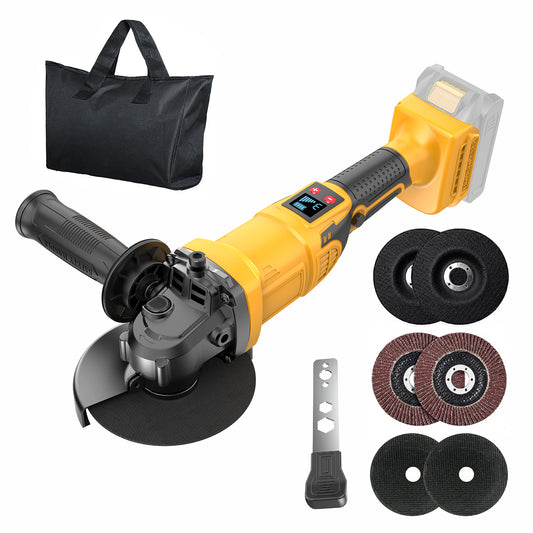 Cordless Angle Grinder Compatible with Dewalt 20V Max Battery(NO Battery) Brushless 5" Angle Grinder for Cutting, Griding, Polishing(9300RPM)