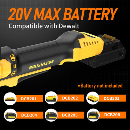 3/8" Cordless Ratchet Wrench Compatible with Dewalt 20V MAX Batteries(No Battery) 80FT-LBS Electric Ratchet Wrench,6.7-inch Extended Ratchet Wrench with 5 Speed, Sockets Set, Adapters and Tool Bag