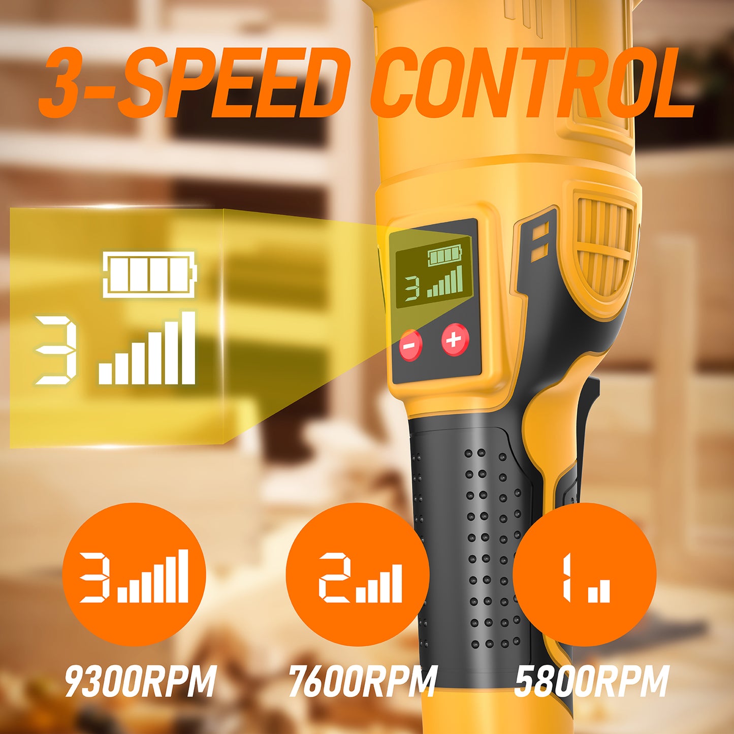 Cordless Angle Grinder Compatible with Dewalt 20V Max Battery(NO Battery) Brushless 5" Angle Grinder for Cutting, Griding, Polishing(9300RPM)