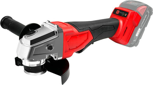 Cordless Angle Grinder Compatible with Milwaukee M18 18V Battery(NO Battery) Battery Powered Angle Grinder.4-1/2 Angle Grinder (No Wheels)(Red)