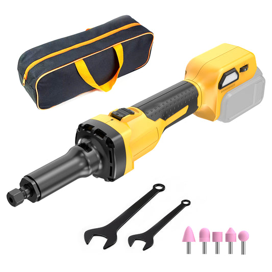 Cordless Die Grinder Compatible with Dewalt 20V Battery(No Battery) Brushless Die Grinder Up to 26500RPM, 1/4" Precision Collet, 6 Speed Power Grinder for Metal Wood Plastic Grind