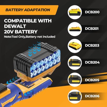 Ratchet Wrench Compatible With Dewalt 20V MAX Battery(No Battery) 3/8 Cordless Ratchet Wrench with 7CS Sockets.1/4 Adapter.3 Extension Bar