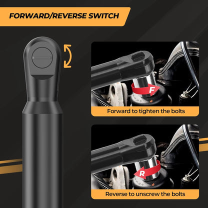 3/8 Extended Cordless Ratchet Wrench Compatible with Dewalt 20V MAX Batteries(No Battery) 60Ft-Lbs Electric Power Ratchet Wrench.Built-in LED Light. Extended 6-inch Long Neck