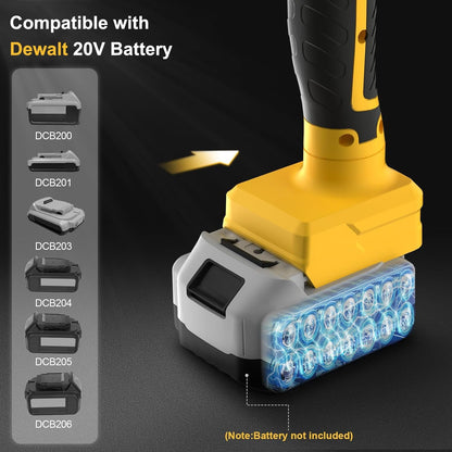 Tile Vibration Tool Compatible with Dewalt 20V Max Battery(No Battery) Tile Vibration Leveling Machine with 8 Level.Digital Display.Suction Cup & & Lock Design for Floor/Tile/Wall