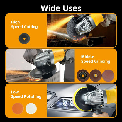 Angle Grinder Compatible with Dewalt 20V Max Battery(NO Battery) Cordless Angle Grinder.4-1/2 Blades Brushless Grinder for Cutting. Griding. Polishing(10000RPM) Battery Powered Angle Grinder