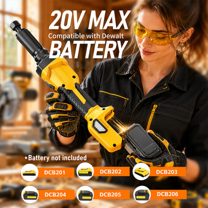 Cordless Die Grinder Compatible with Dewalt 20V Battery(No Battery) Brushless Die Grinder Up to 26500RPM, 1/4" Precision Collet, 6 Speed Power Grinder for Metal Wood Plastic Grind