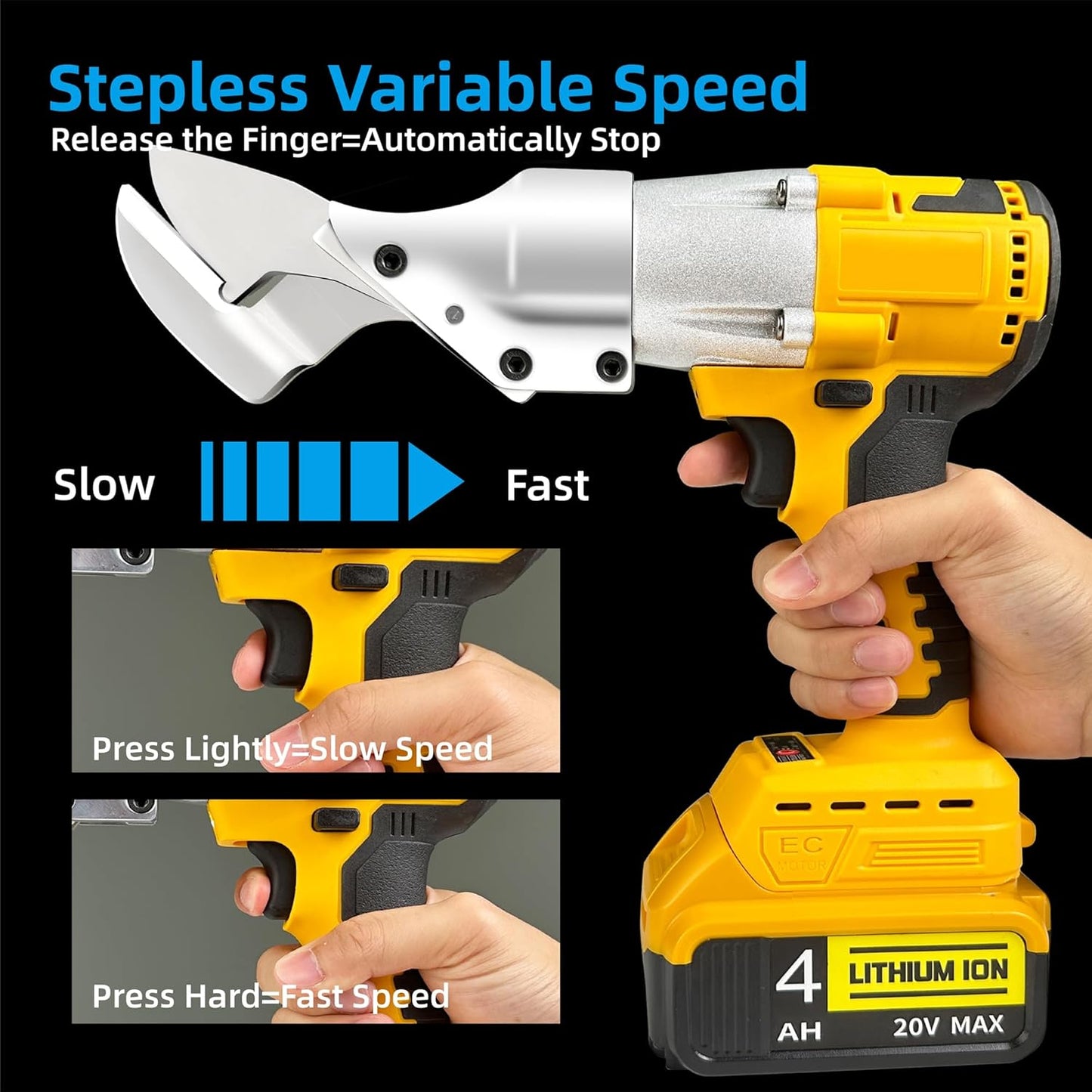 Metal Shears Compatible With Dewalt 20V Max Battery(No Battery) Cordless Metal Shears
