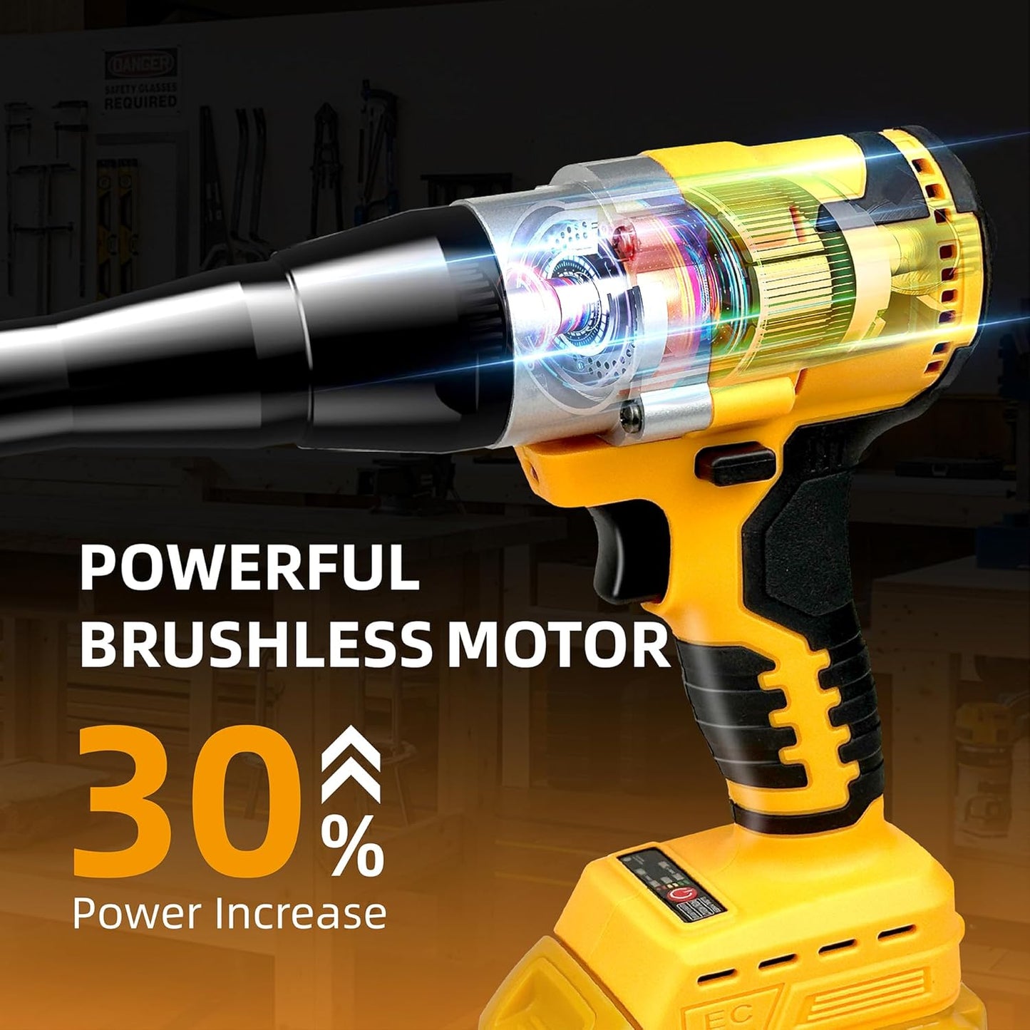 Cordless Rivet Gun Compatible with Dewalt 20V Max Battery(No Battery) Electric Rivet Gun, Brushless Pop Rivet Gun Tool for Rivets 1/8", 5/32", 3/16"