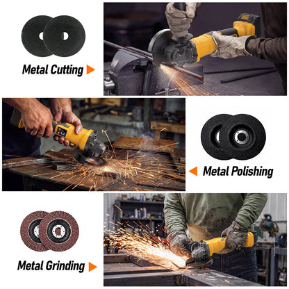 Cordless Angle Grinder Compatible with Dewalt 20V Max Battery(NO Battery) Brushless 5" Angle Grinder for Cutting, Griding, Polishing(9300RPM)