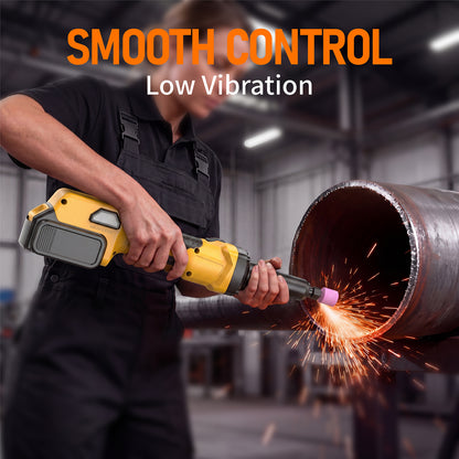 Cordless Die Grinder Compatible with Dewalt 20V Battery(No Battery) Brushless Die Grinder Up to 26500RPM, 1/4" Precision Collet, 6 Speed Power Grinder for Metal Wood Plastic Grind